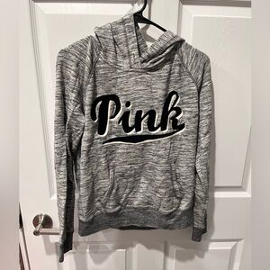 ‼️PINK Victoria's Secret Women's Heathered Gray Sweatshirt (Medium)